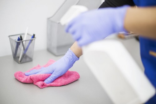 Professional cleaning supplies for office maintenance