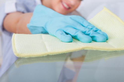 Deep cleaning in a well-organized home interior