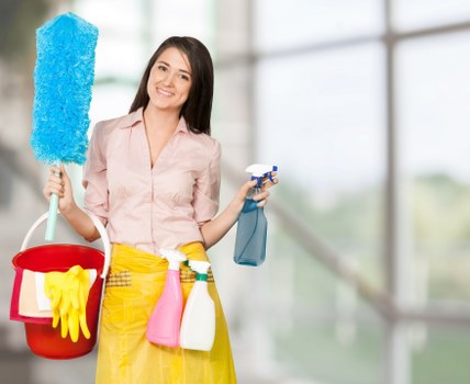 Sanitized office workspace as part of commercial cleaning