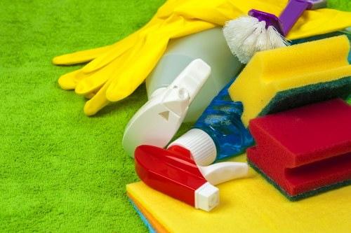 Detailed commercial cleaning service in a corporate environment